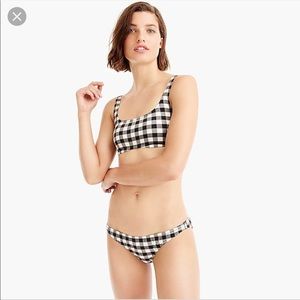 J. Crew Oversized Gingham Bikini Set- S